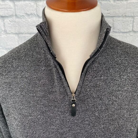 True Rock men XXL 1/4 zip pullover mock collar longsleeve sweater grey - Picture 4 of 10
